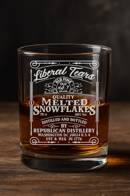 Bourbon/Whiskey Glass of Liberal Tears